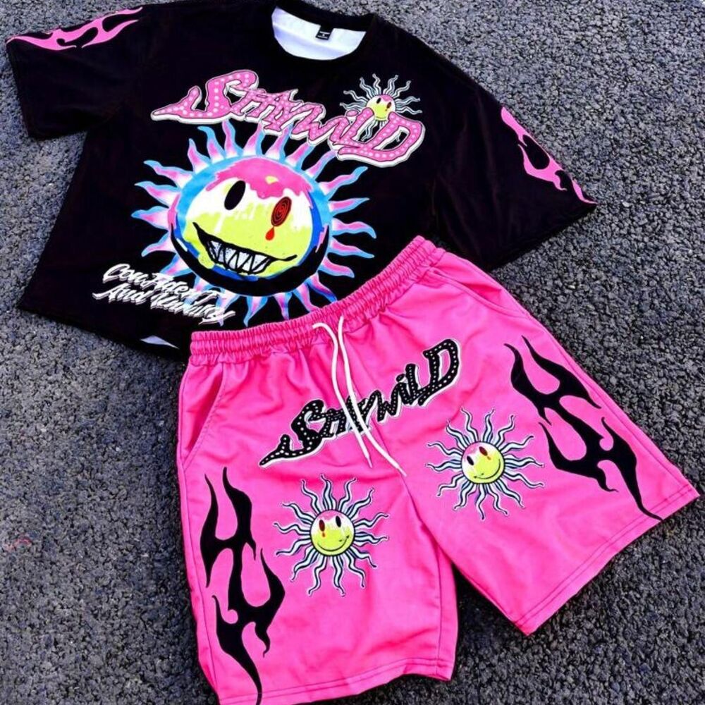 Stay Wild Colorful Mesh matching Set M